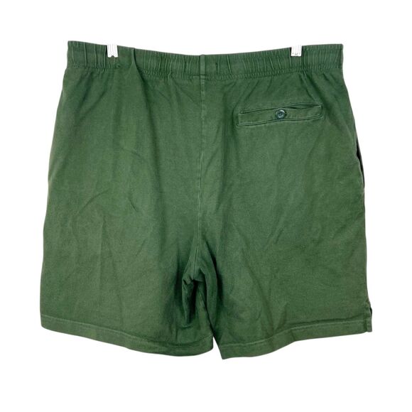 Lands' End Shorts Men Large 36-38 Green Pull On Drawstring Casual Lounge Bottoms - Picture 2 of 14